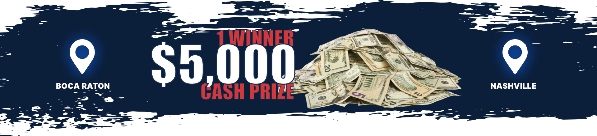 1 winner $5000 banner